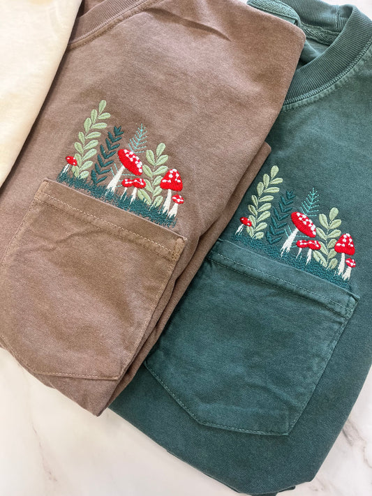 Mushrooms Pocket Tee
