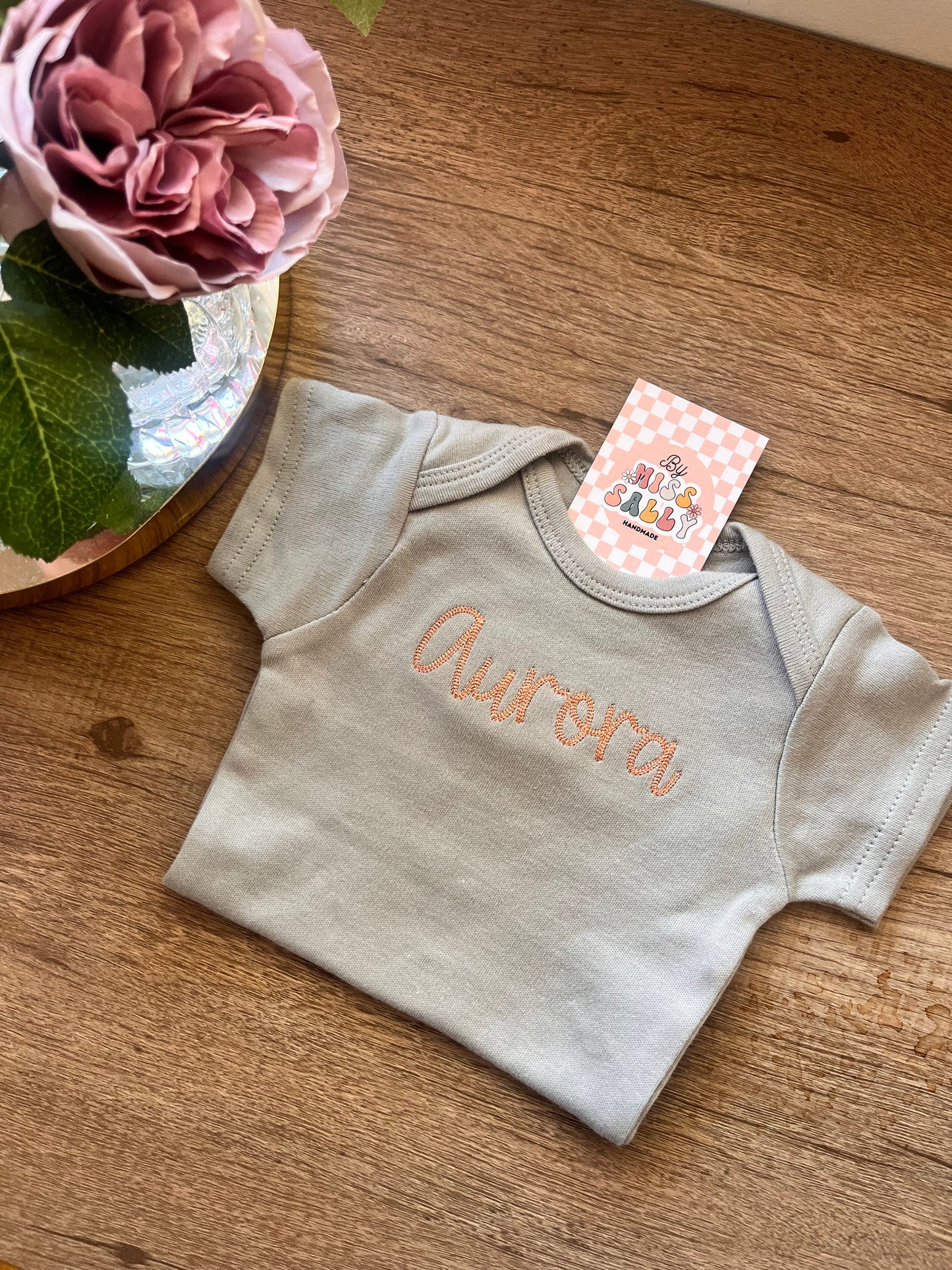 Embroidered Personalized Baby Bodysuit