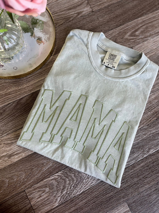 Embroidered Mama Comfort Colors Tshirt