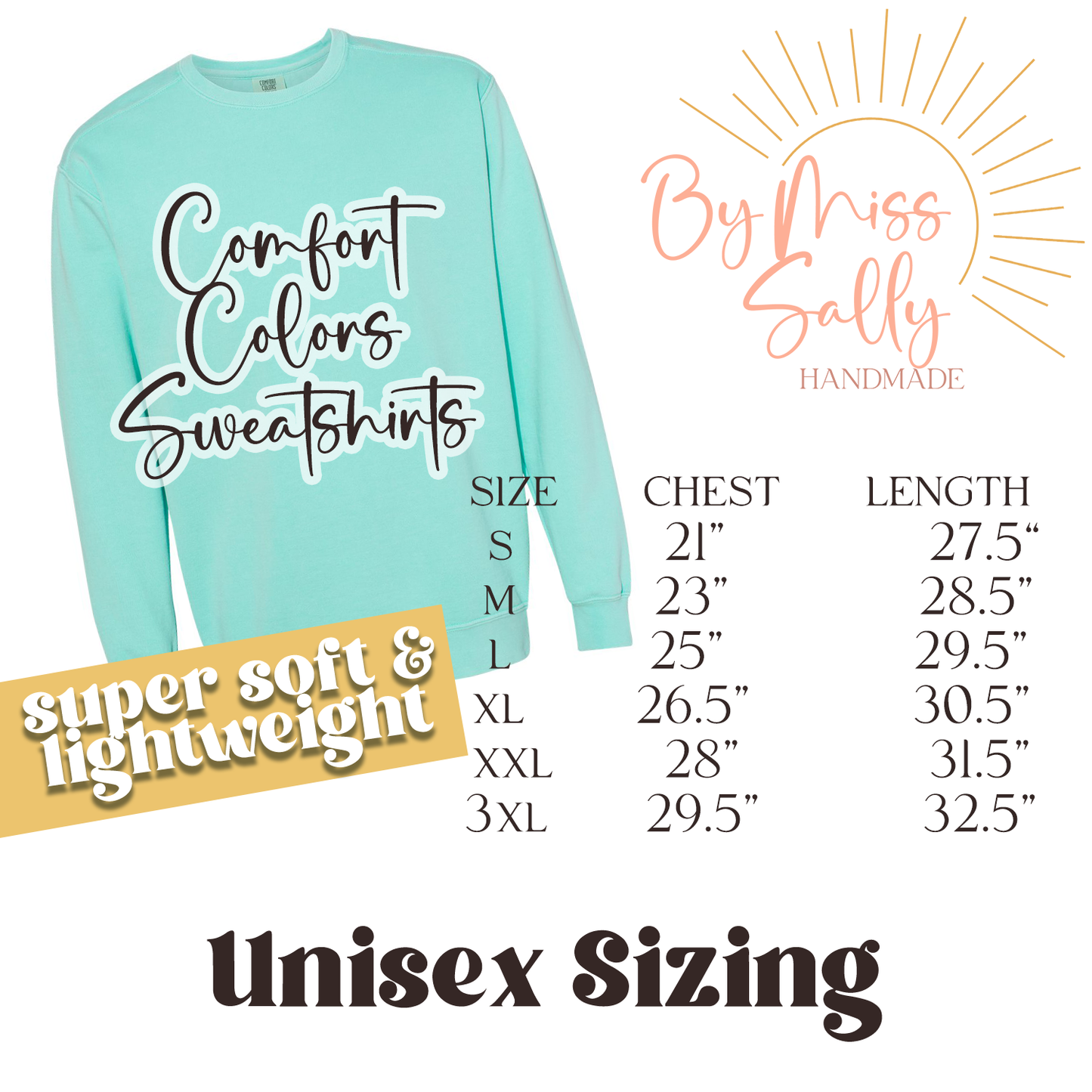 Embroidered Teach Comfort Colors Sweatshirt in Violet