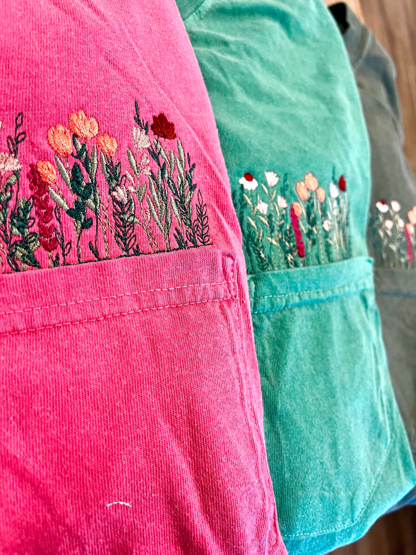 Embroidered Wildflower Pocket Tee