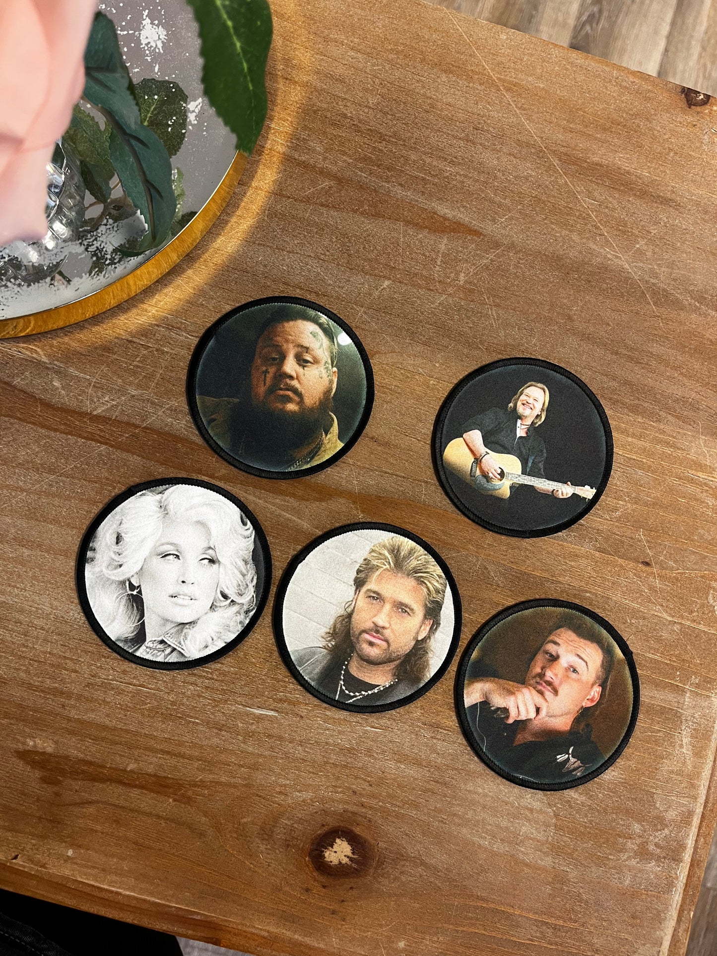 Country Singer Hat Patches