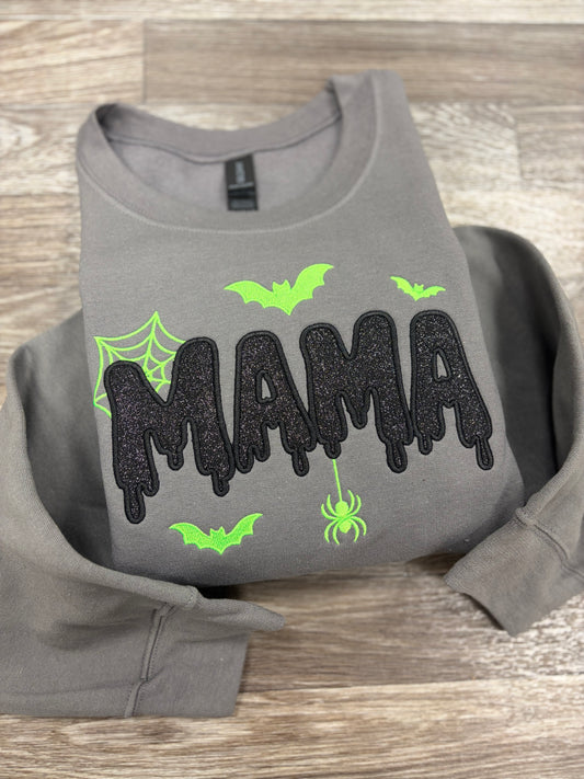 Glitter Halloween Mama Crewneck