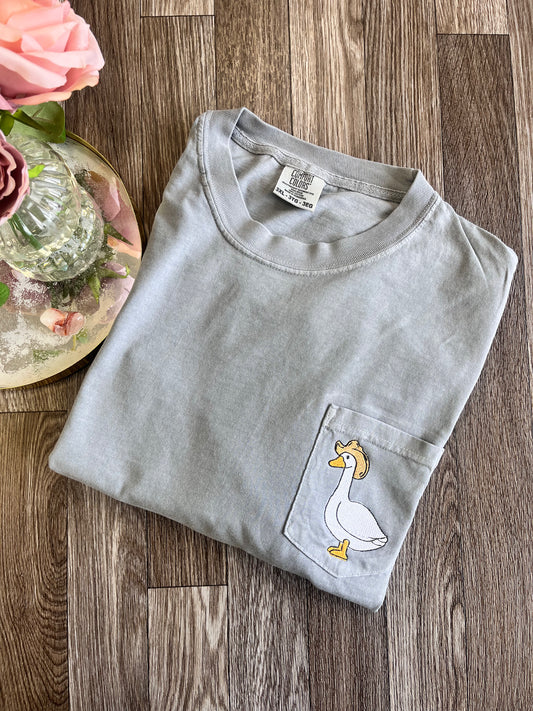 Embroidered Cowboy Goose Tee