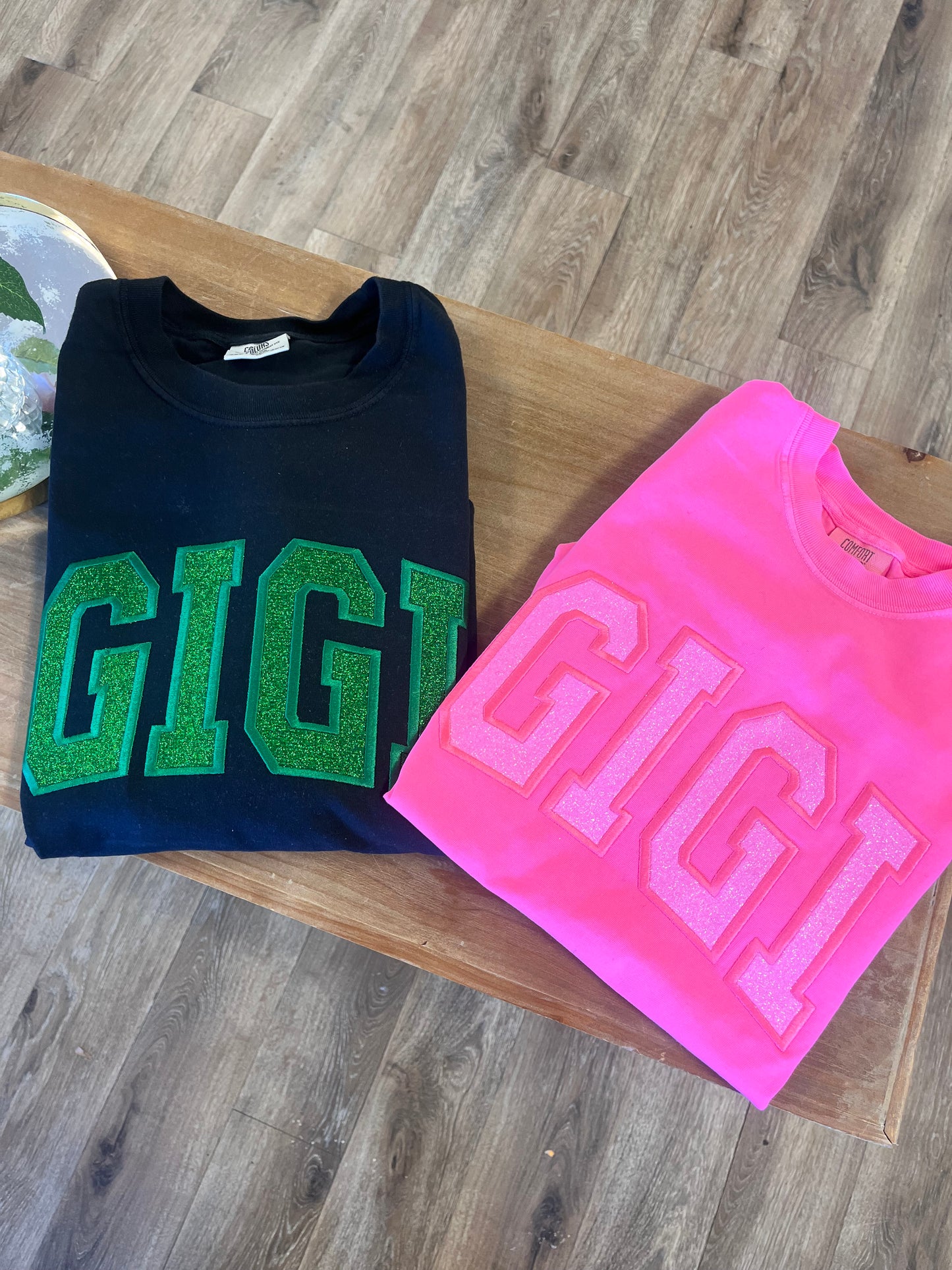 Embroidered Glitter Gigi Tee