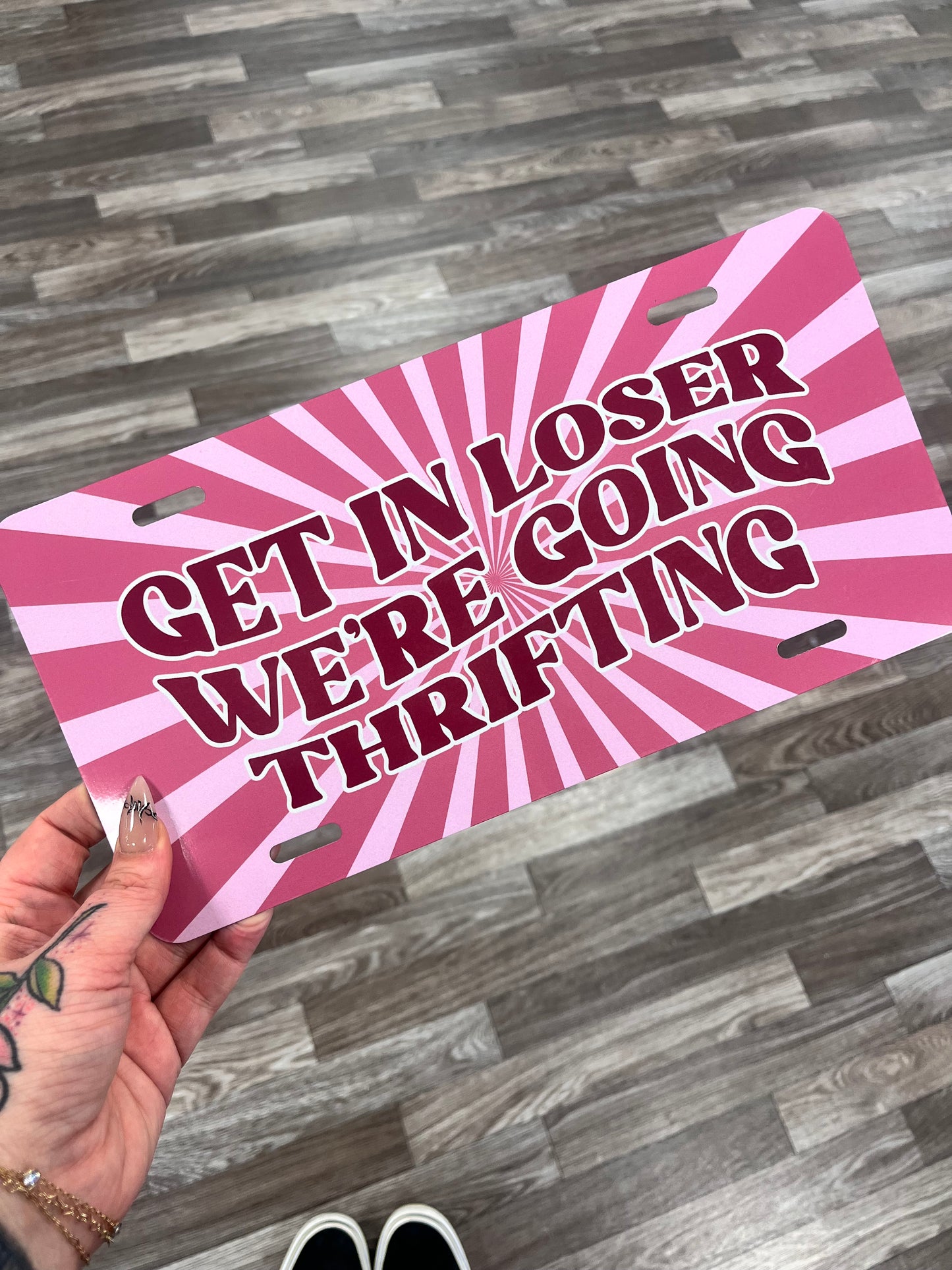 Get In Loser We're Going Thrifting Plate