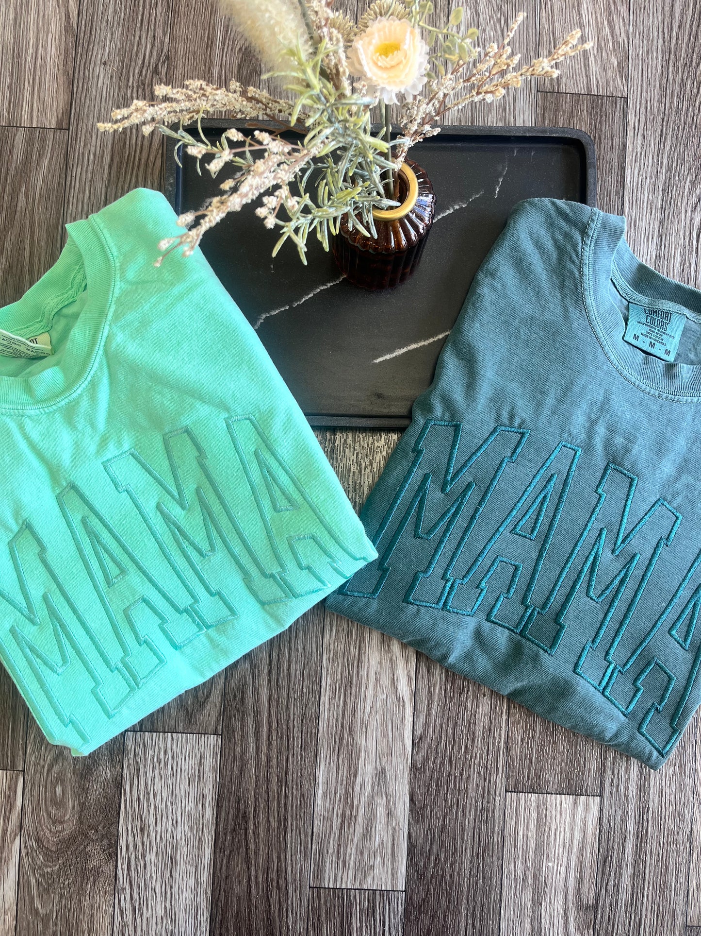 Embroidered Monochromatic Mama Comfort Colors Tee