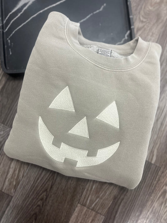 Jack O Lantern Pigment Dye Crewneck