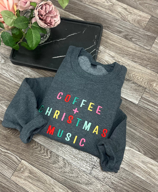 Coffee + Christmas Music Crewneck (Gildan)
