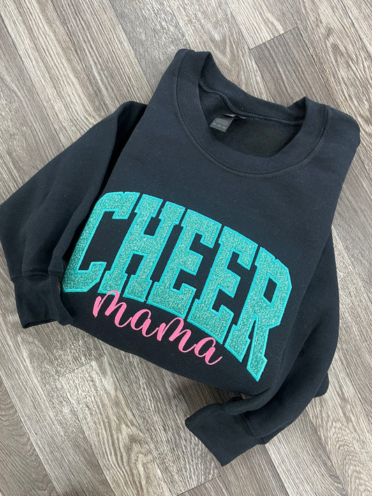 Glitter Cheer Mom Gildan Crewneck