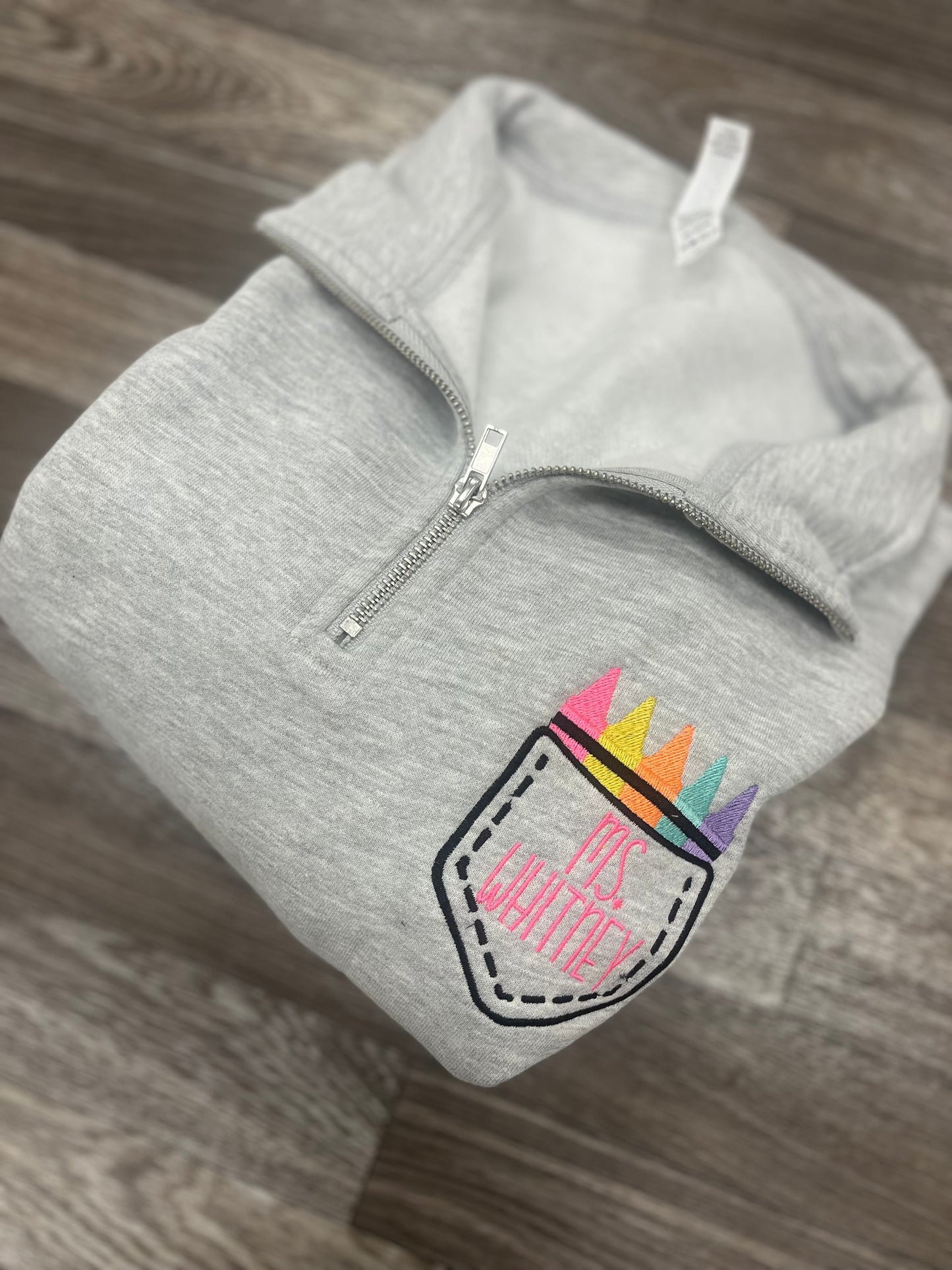 Custom Teacher Quarter Zip Pullover