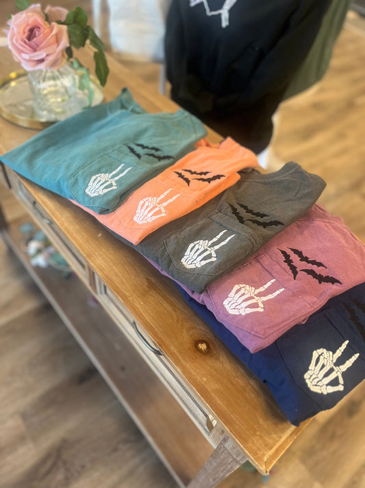 Peace & Spooky Vibes Pocket Tshirt