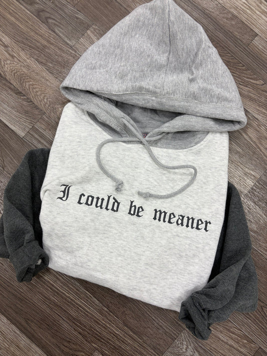 I Could Be Meaner Colorblock Hoodie