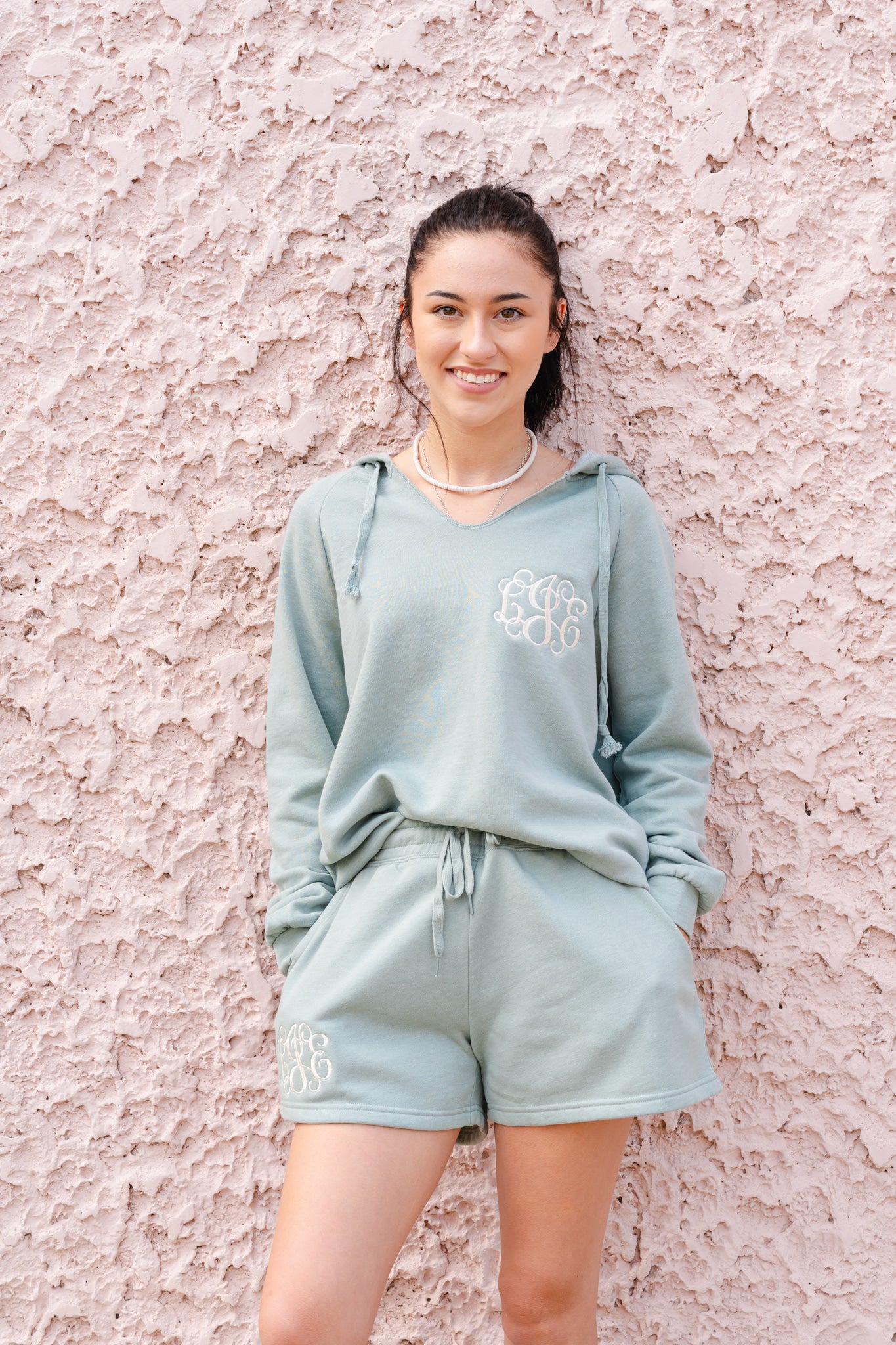 Embroidered Monogram Lounge Set