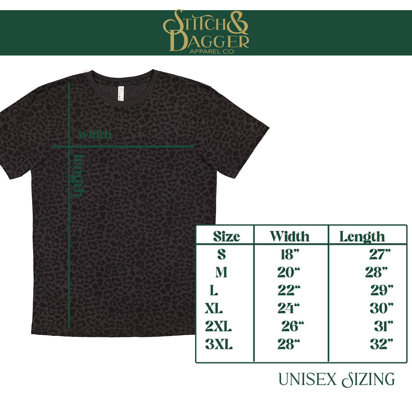 Embroidered Mama Tee in Black Leopard