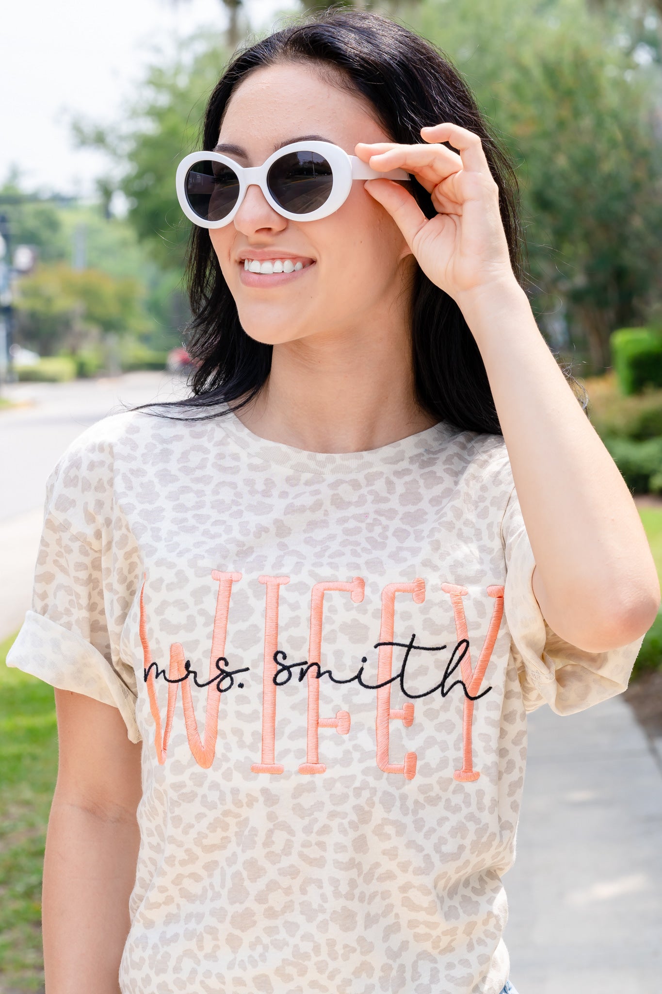 Custom Leopard Wifey Tee