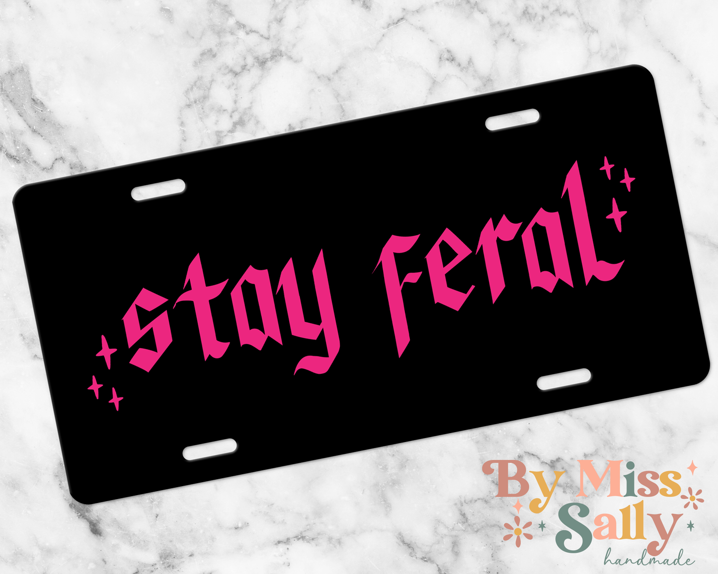 Stay Feral License Plate