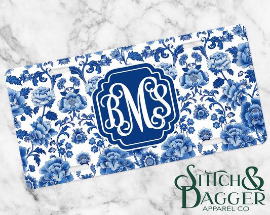 Vintage Chinoiserie Custom License Plate