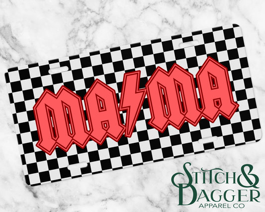 ACDC Mama License Plate - Red