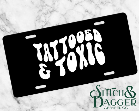 Tattooed & Toxic License Plate