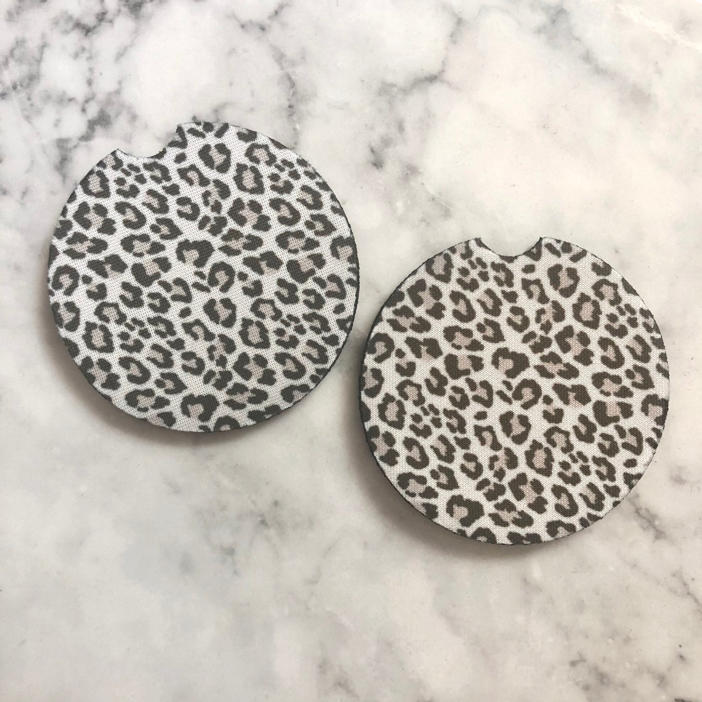 Snow Leopard Car Coasters