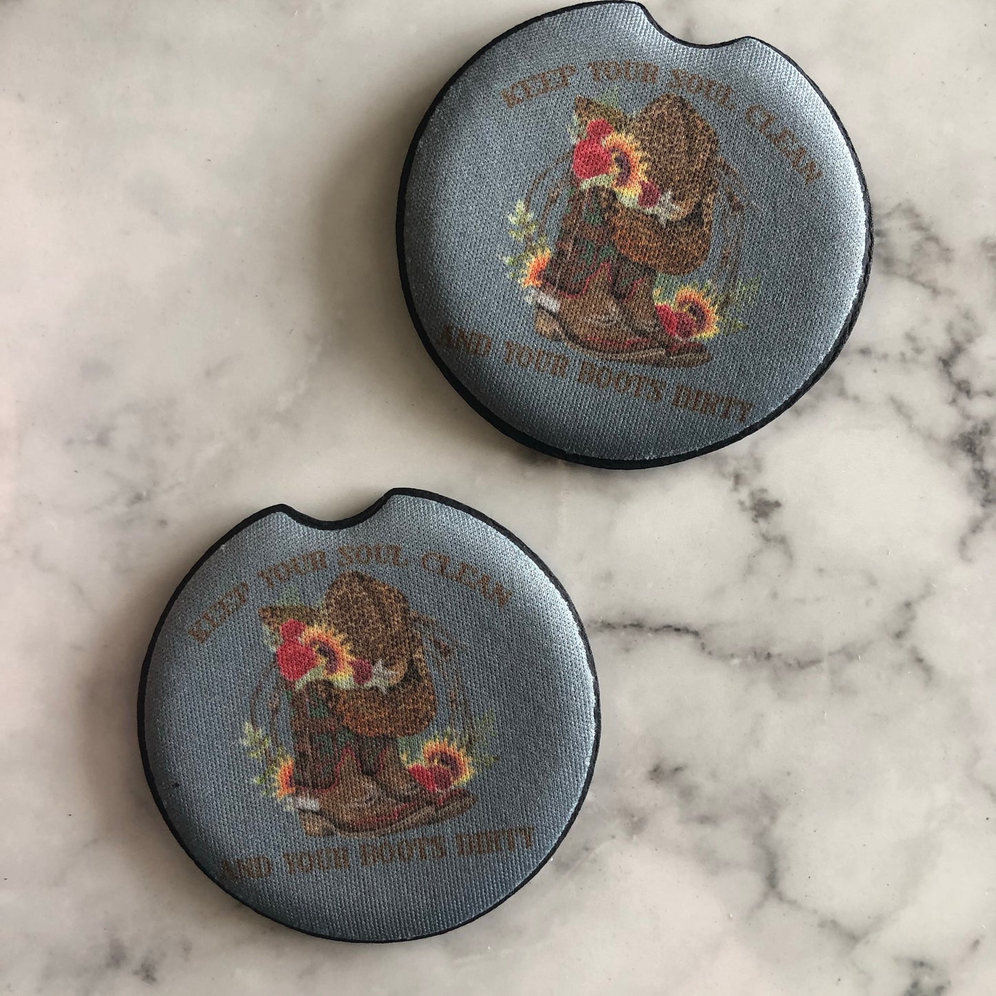 Keep Your Soul Clean Car Coasters