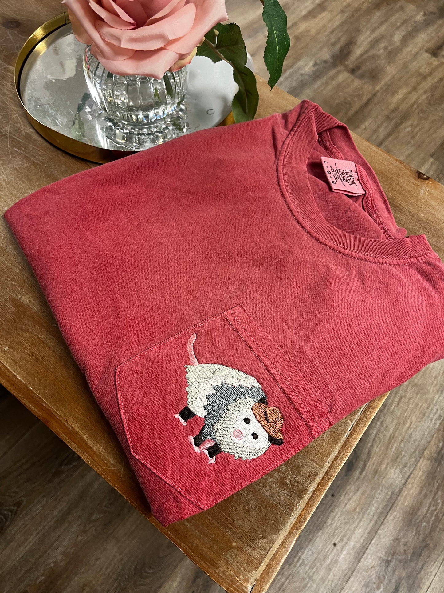 Embroidered Cowboy Possum Tee