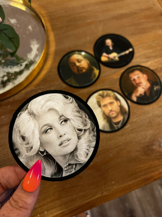Country Singer Hat Patches