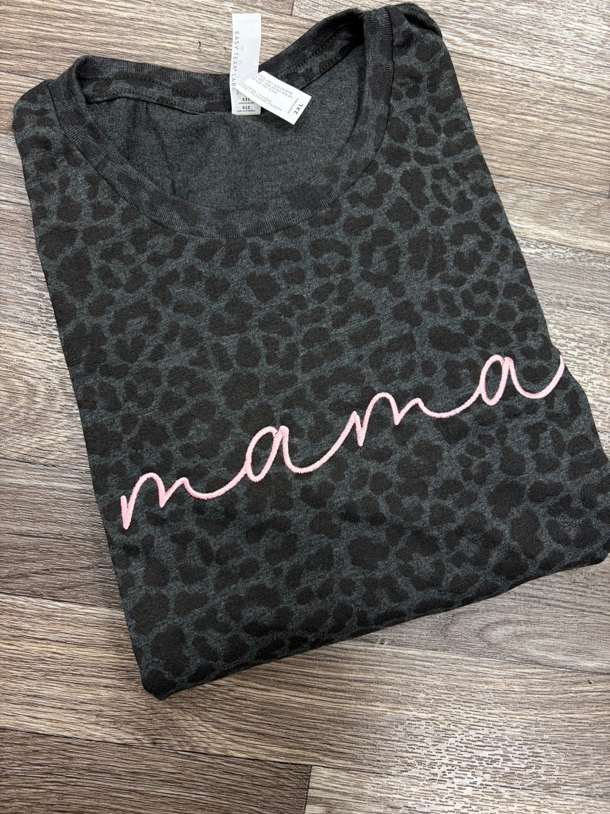 Script Mama Black Leopard Tshirt