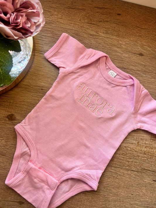Embroidered Custom Baby Bodysuit