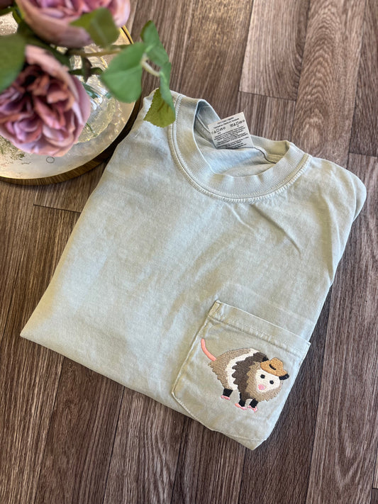 Cowboy Possum Pocket Tee