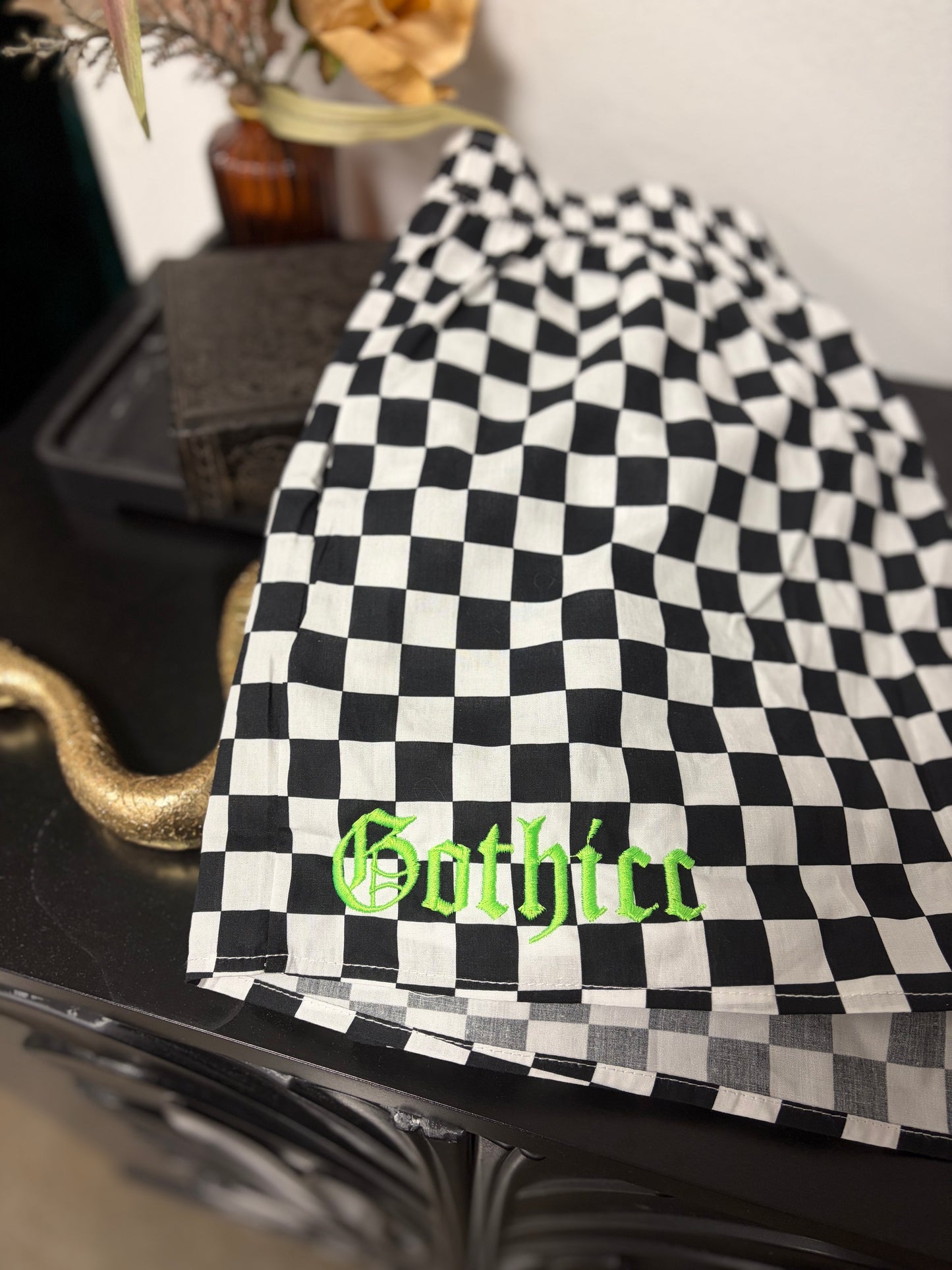 Gothicc Checkered Boxer Shorts