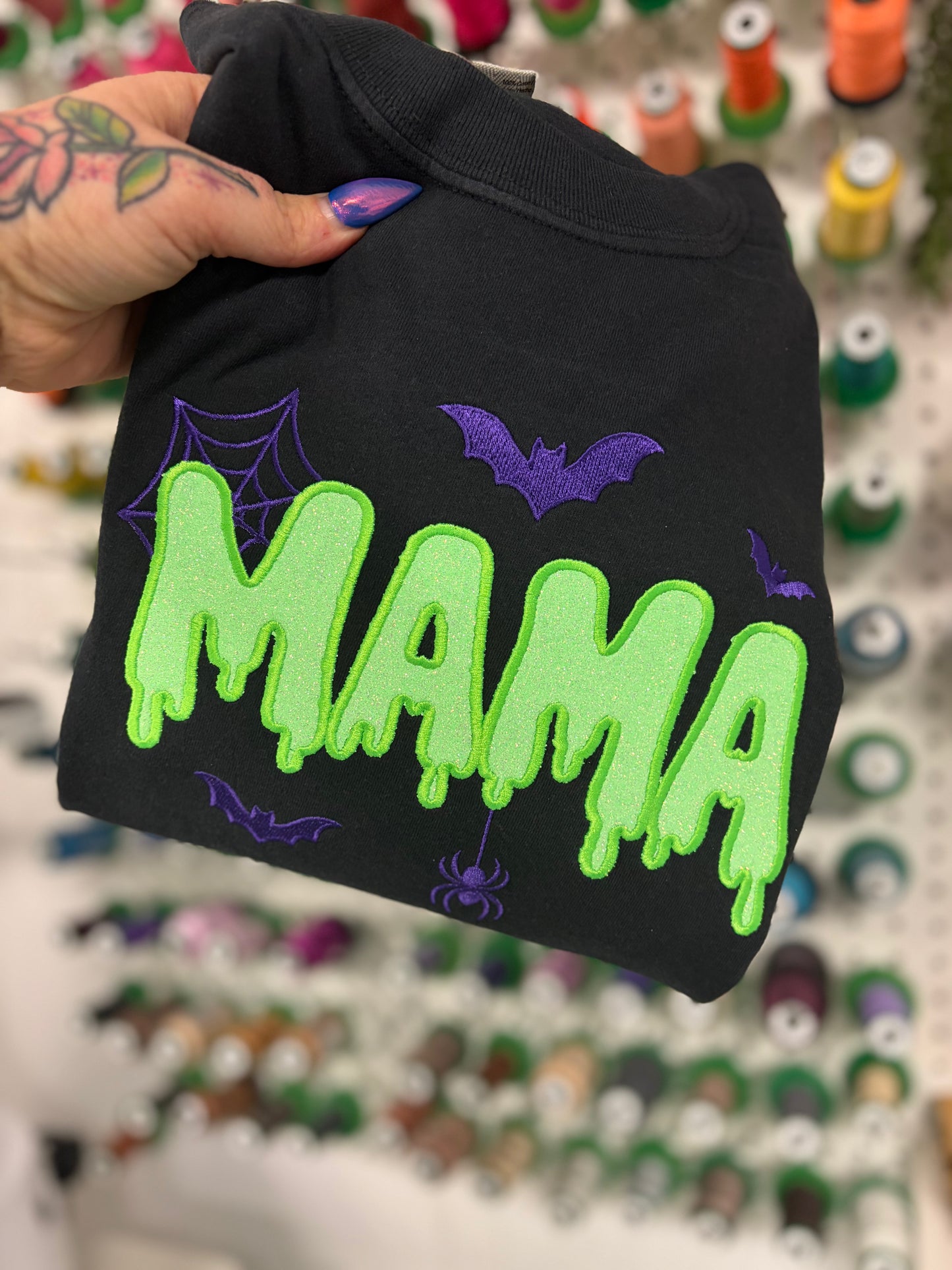 Glitter Halloween Mama CC Tshirt