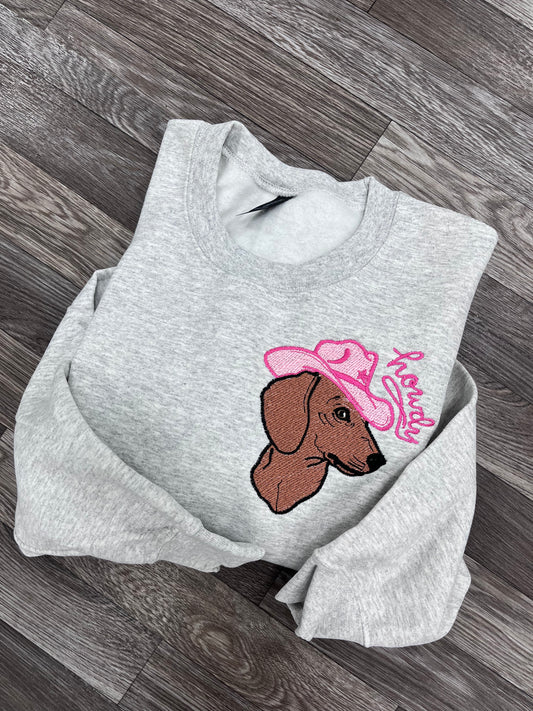 Howdy Hound Dachshund Crewneck
