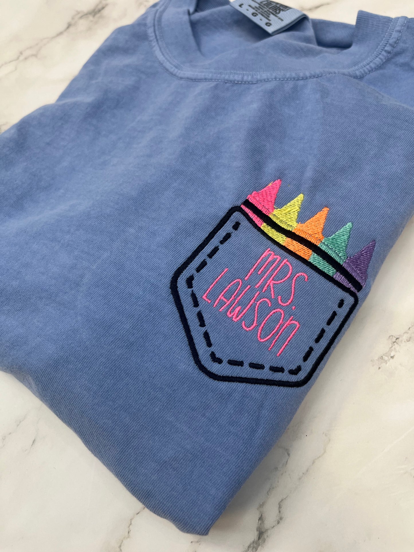 Crayon Pocket Teacher Tshirt