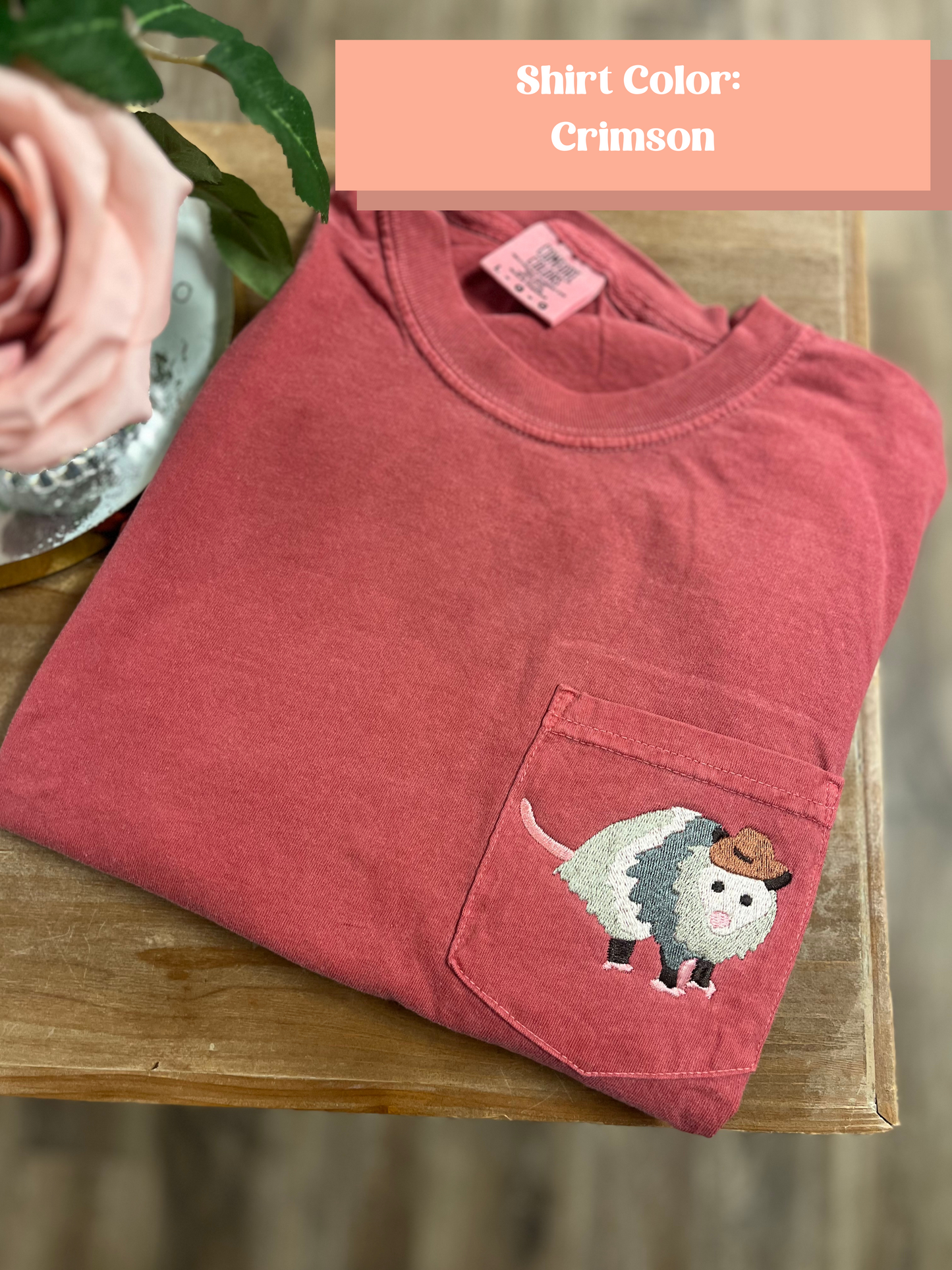 Embroidered Cowboy Possum Tee