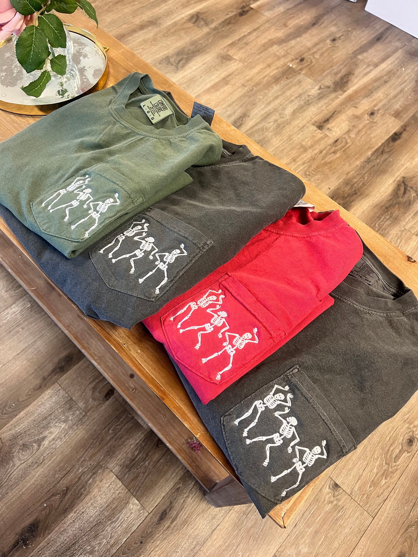 Dancing Skeletons Pocket Tshirt