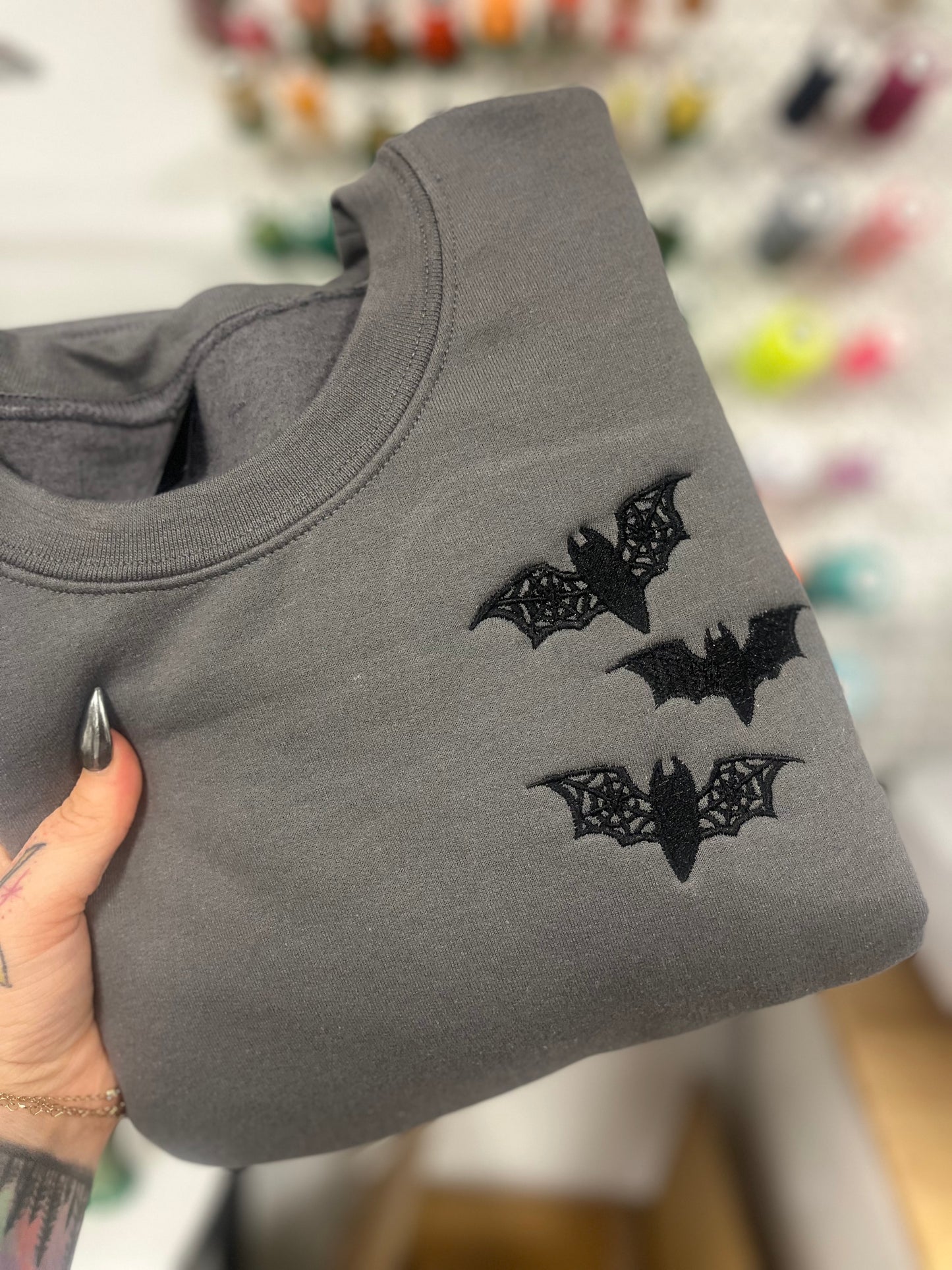 Spiderweb Bats Crewneck