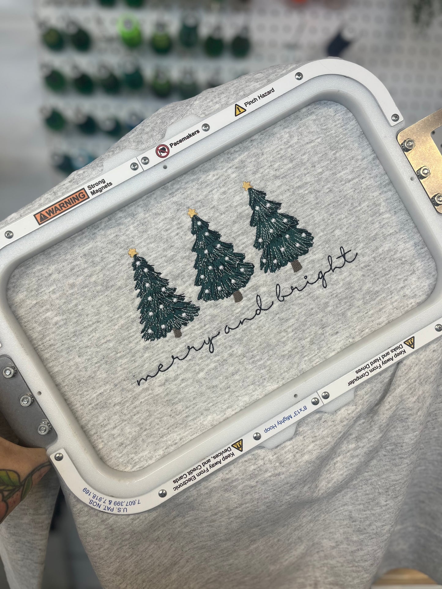 Merry and Bright Christmas Tree Crewneck