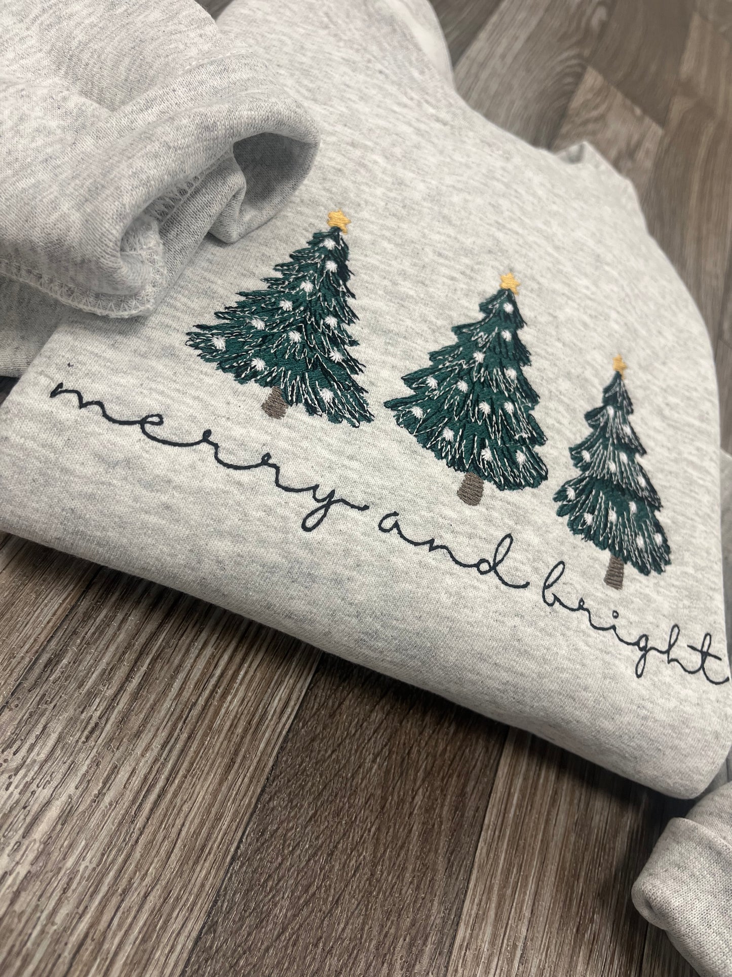 Merry and Bright Christmas Tree Crewneck
