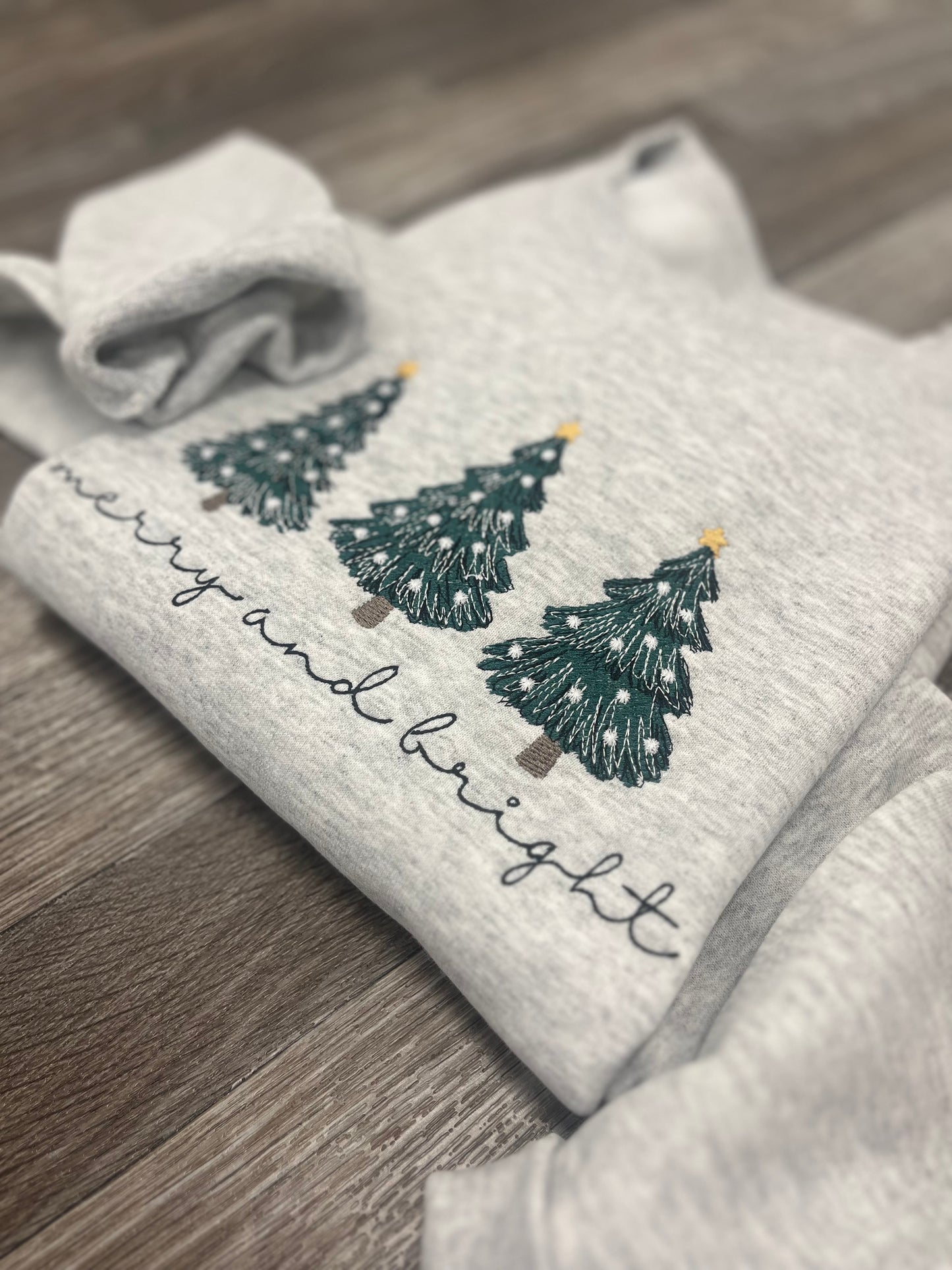 Merry and Bright Christmas Tree Crewneck