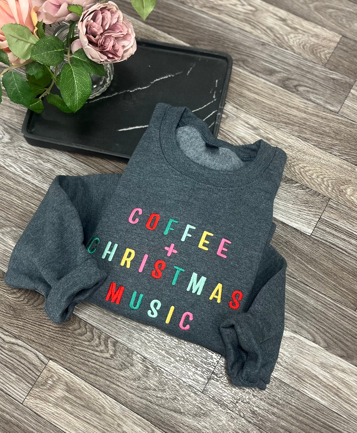 Coffee + Christmas Music Crewneck (Gildan)