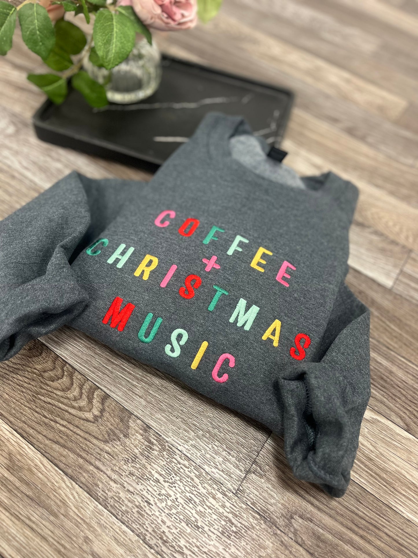 Coffee + Christmas Music Crewneck