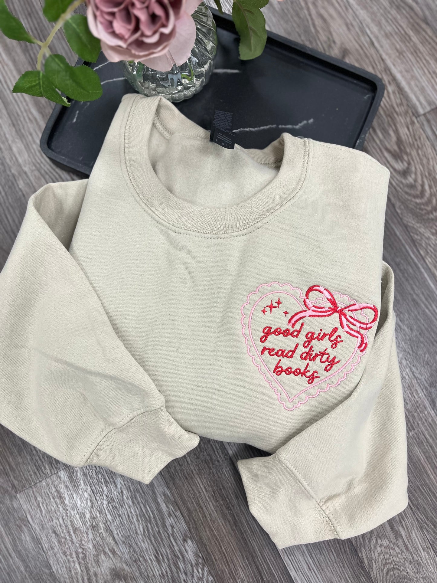 Good Girls Read Dirty Books Crewneck