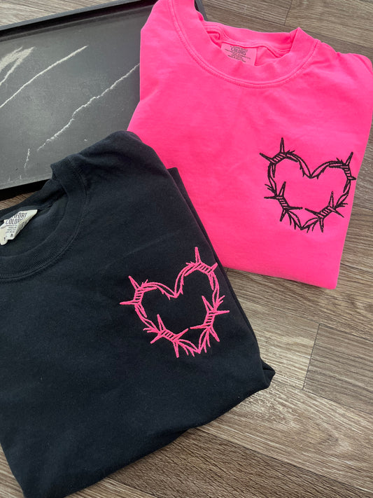 Barbed Wire Heart Tshirt