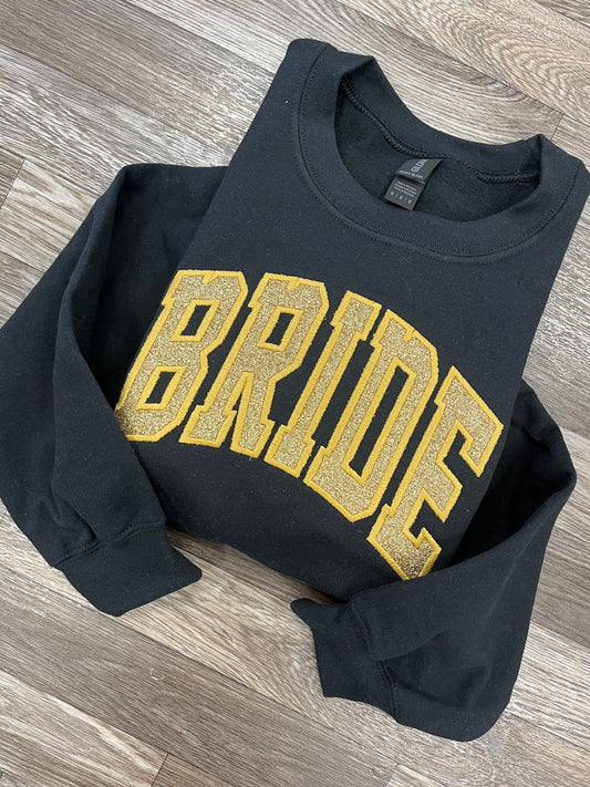 Varsity Glitter Bride Crewneck
