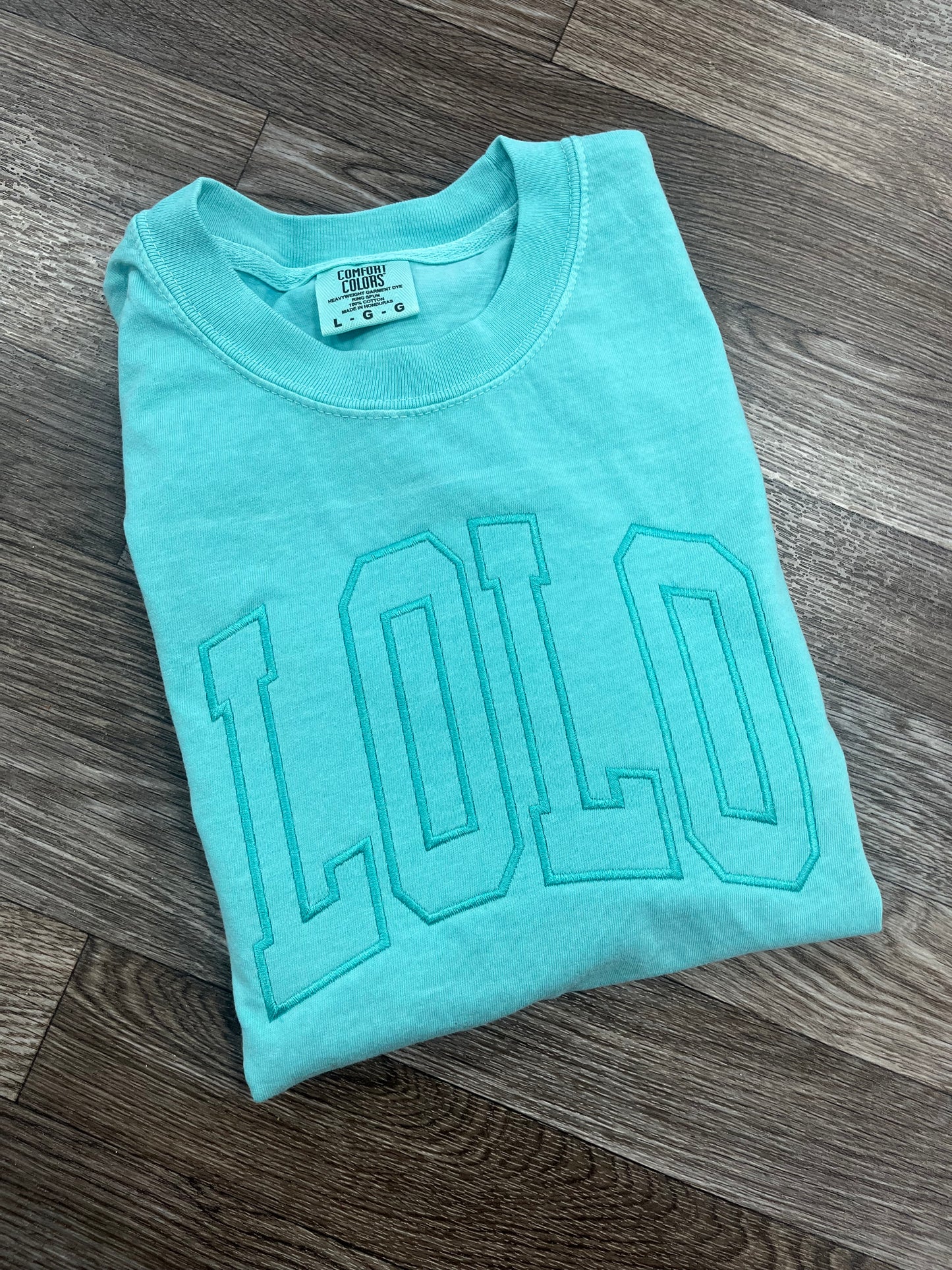 Custom Varsity Name Comfort Colors Tshirt
