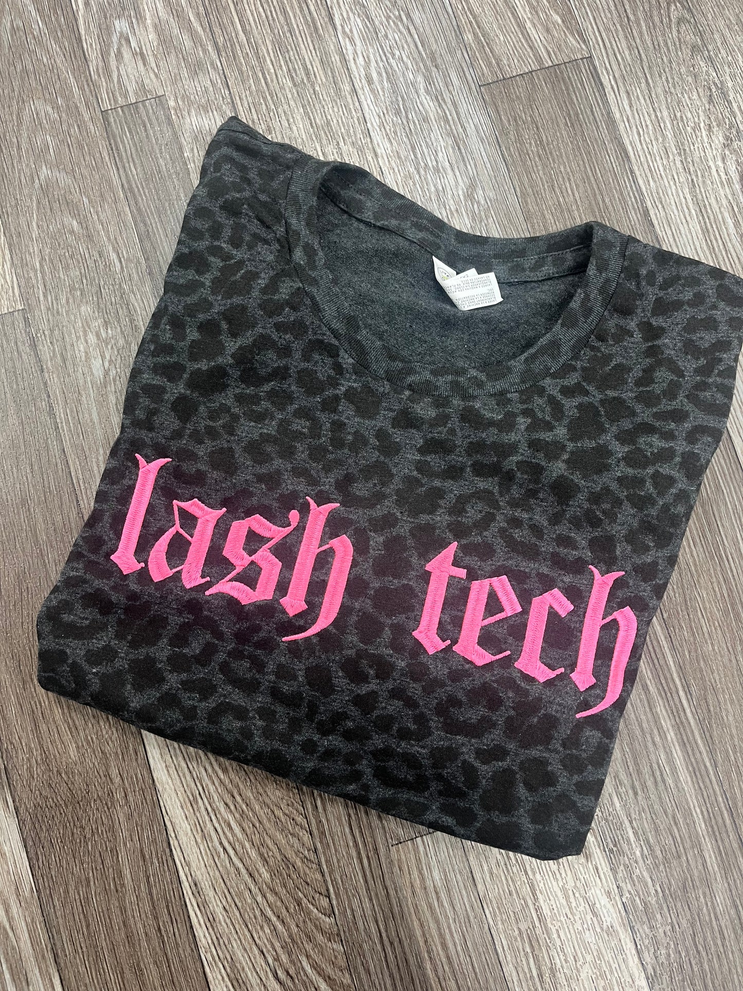 Nail Tech Leopard Tshirt -- Custom