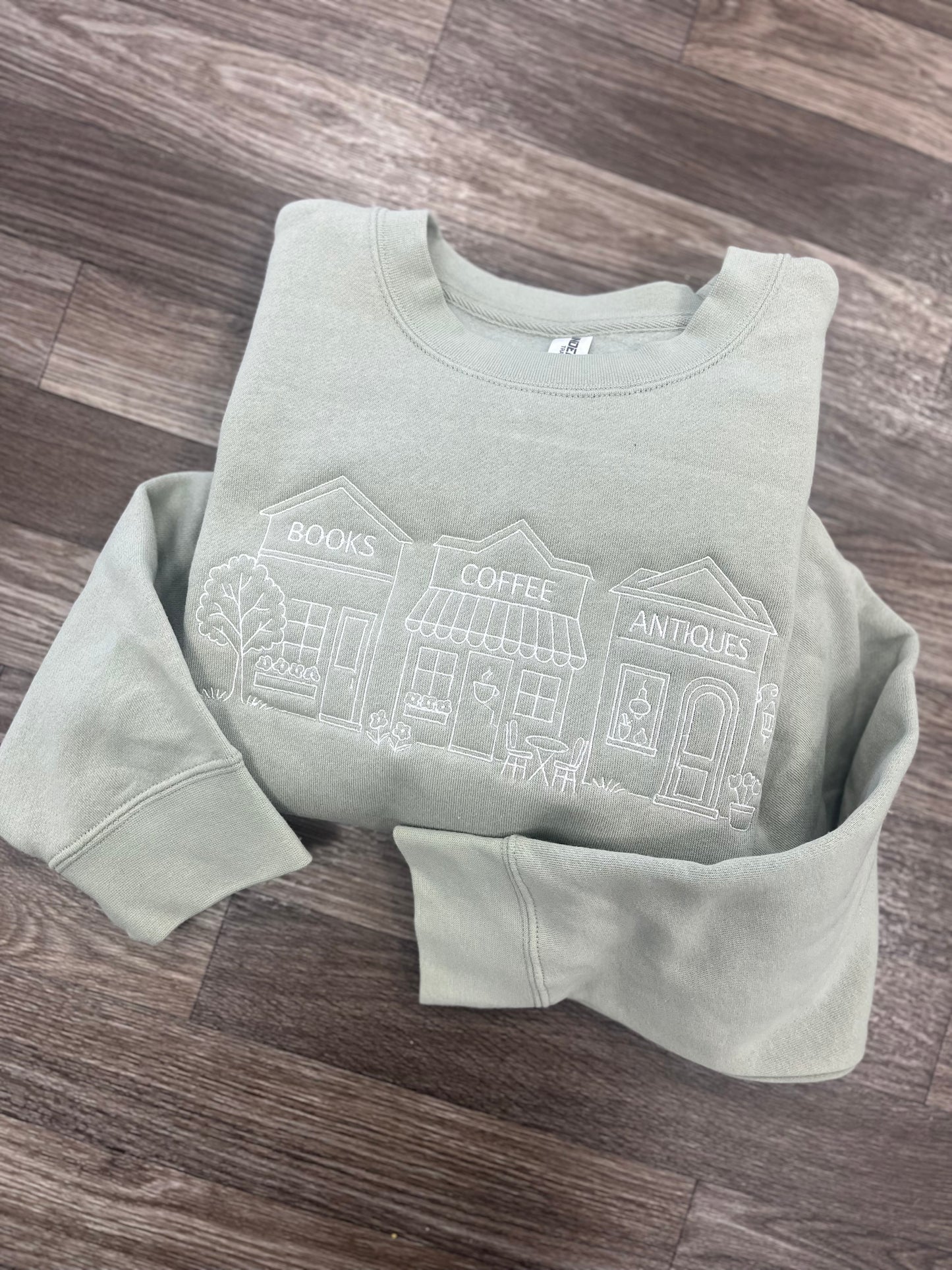 Books Coffee & Antiques Crewneck