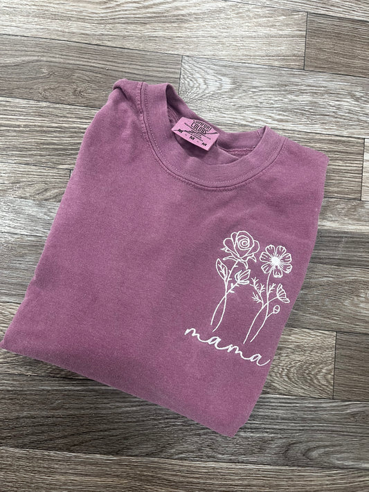 Custom Birth Flower Tshirt